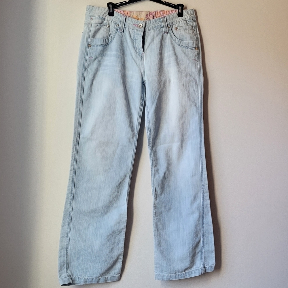 Next Women's Light Blue Flare Jeans Size 14 L